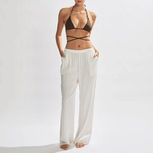 One mile the label wide leg pants